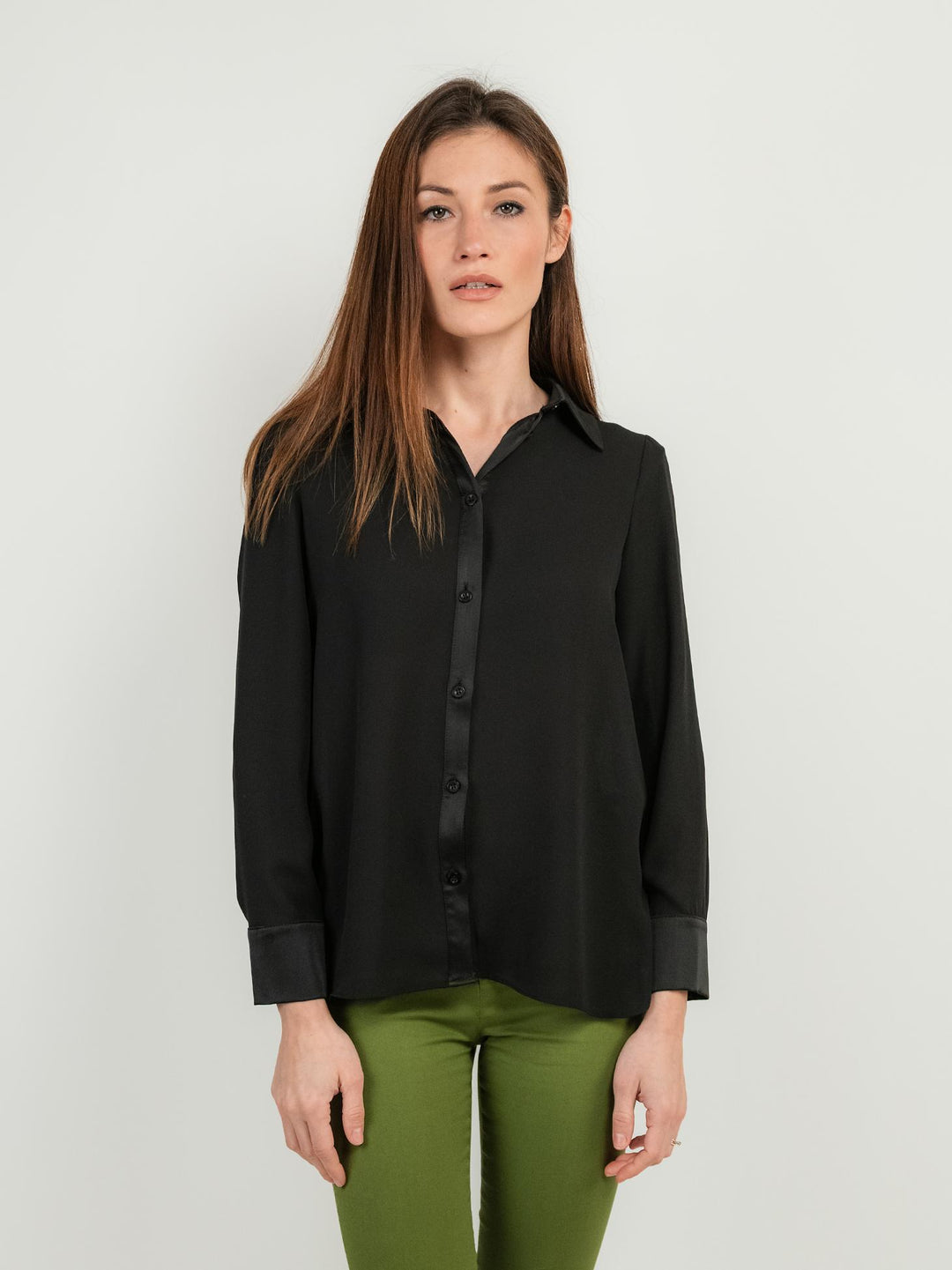 CAMICIA VELATA NERA