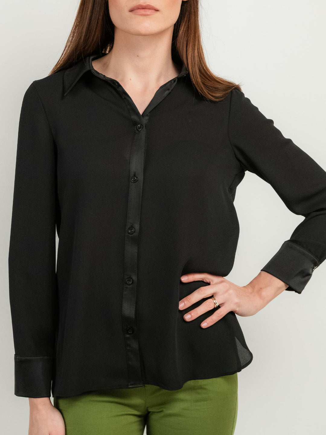 CAMICIA VELATA NERA