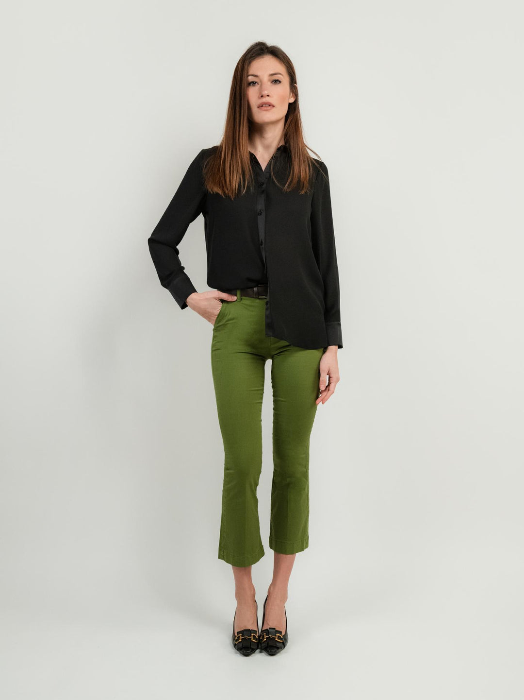 CAMICIA VELATA NERA