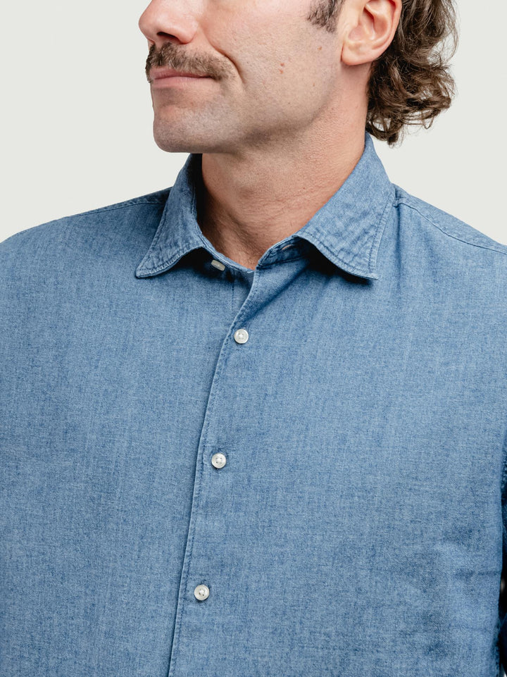 CAMICIA WARREN IN COTONE CHAMBRAY