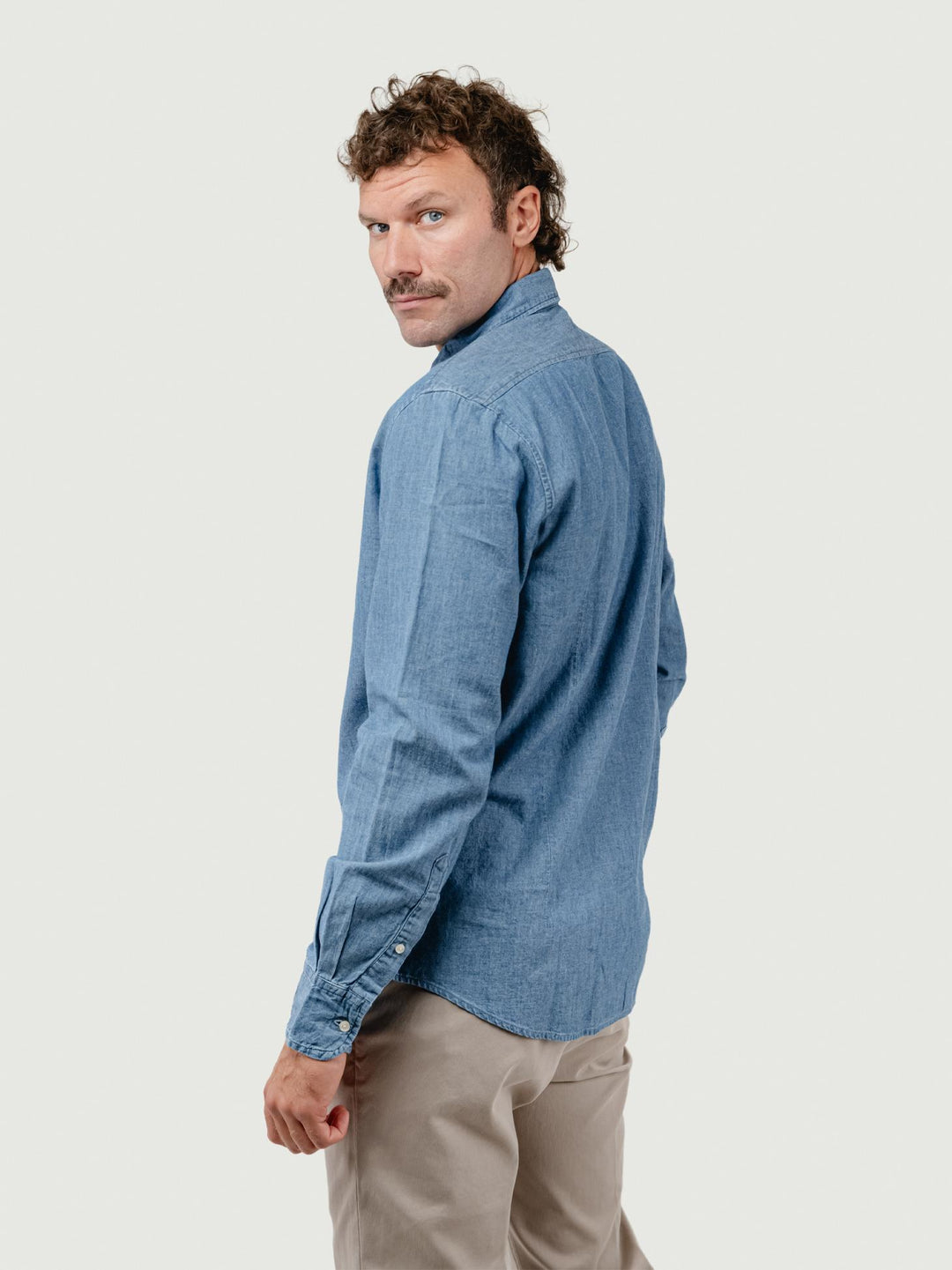CAMICIA WARREN IN COTONE CHAMBRAY