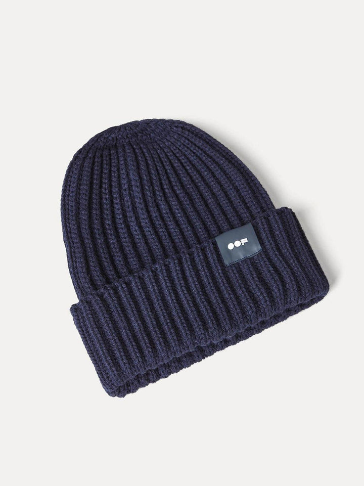 CAPPELLO BEANIE IN MISTO LANA NAVY