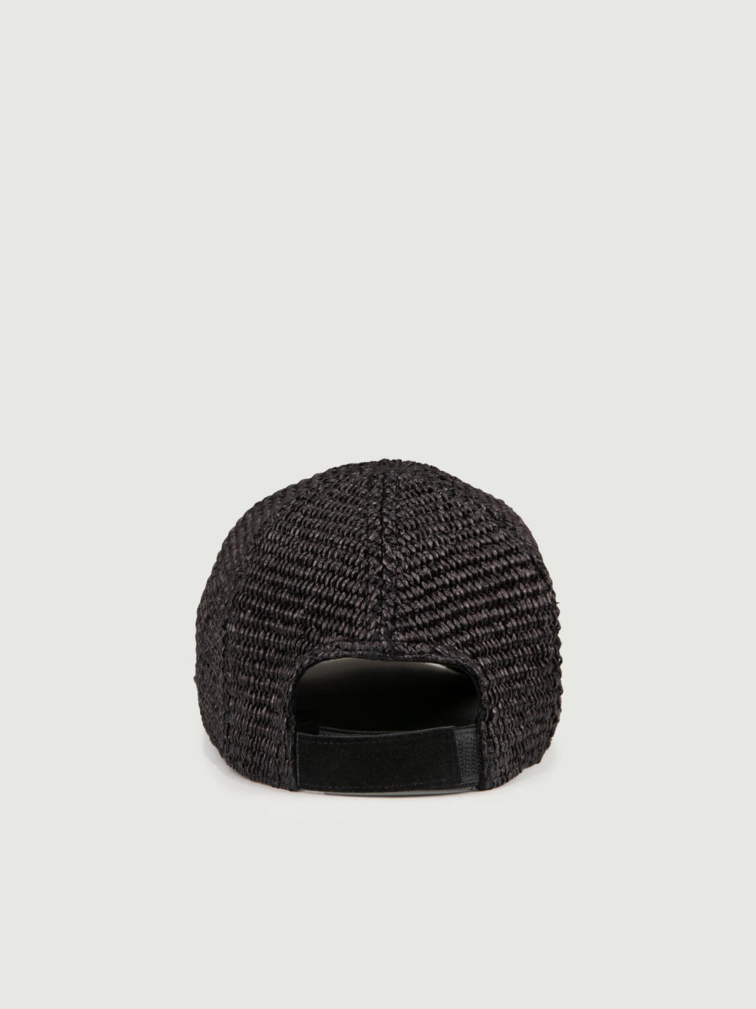 CAPPELLO CON VISIERA IN RAFIA NERO