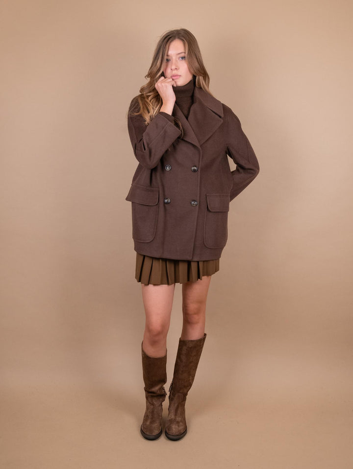 CAPPOTTINO DOPPIOPETTO MARRONE