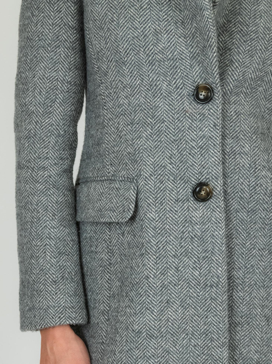 CAPPOTTO CORTO MONOPETTO GRIGIO SPIGATO