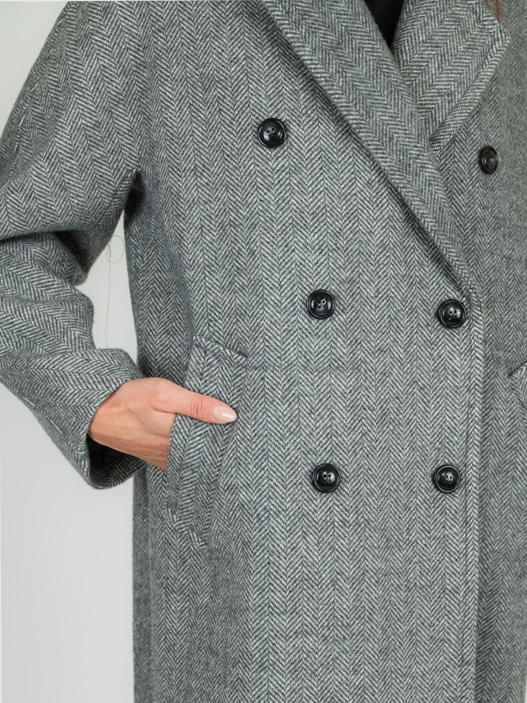 CAPPOTTO DOPPIOPETTO GRIGIO SPIGATO