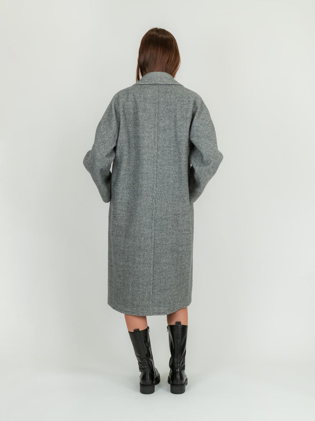 CAPPOTTO DOPPIOPETTO GRIGIO SPIGATO