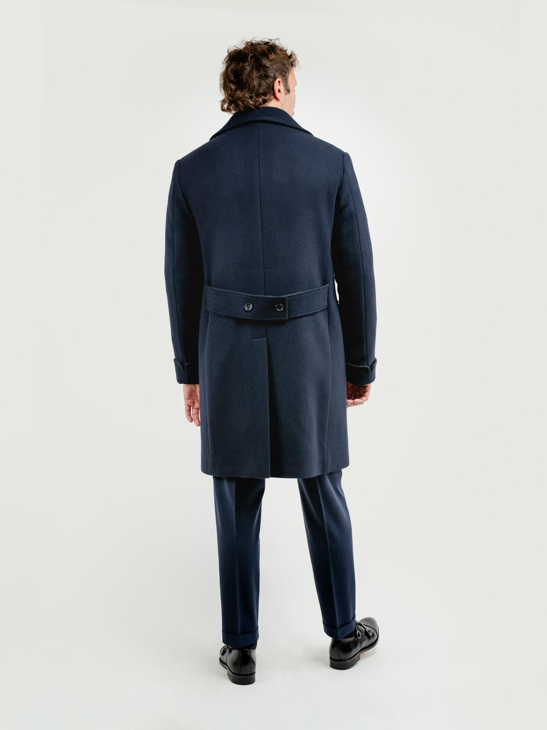 CAPPOTTO DOPPIOPETTO MISTO LANA BLU