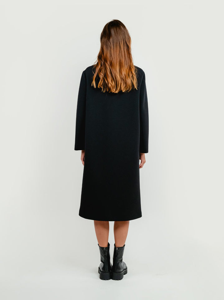 CAPPOTTO LUNGO MONOPETTO NERO