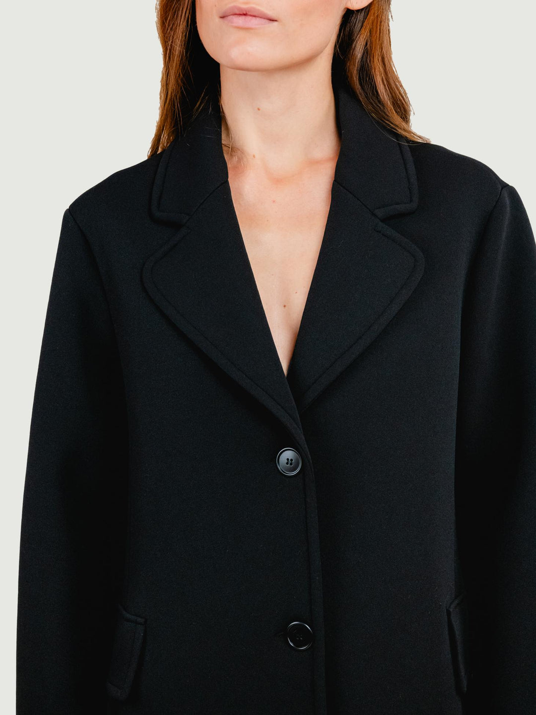 CAPPOTTO LUNGO MONOPETTO NERO