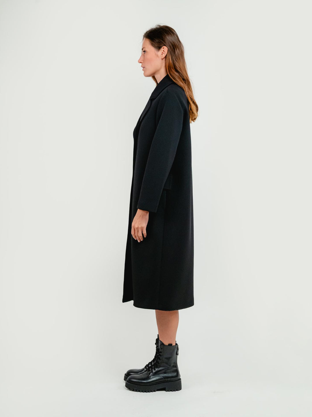 CAPPOTTO LUNGO MONOPETTO NERO