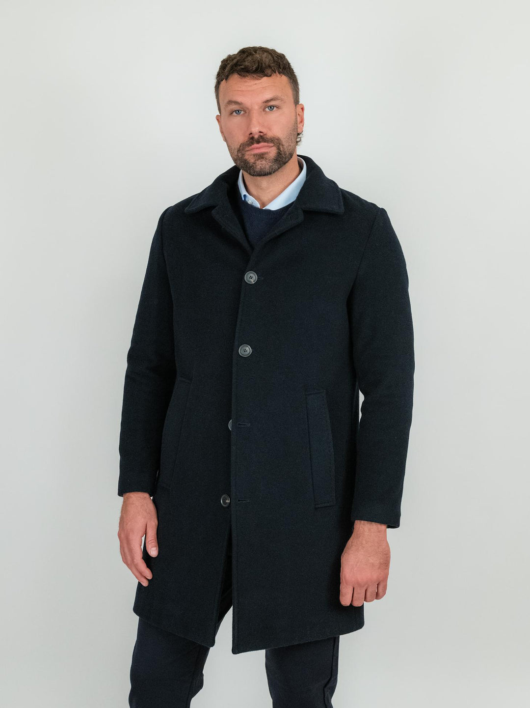 CAPPOTTO MODELLO LODEN BLU NAVY