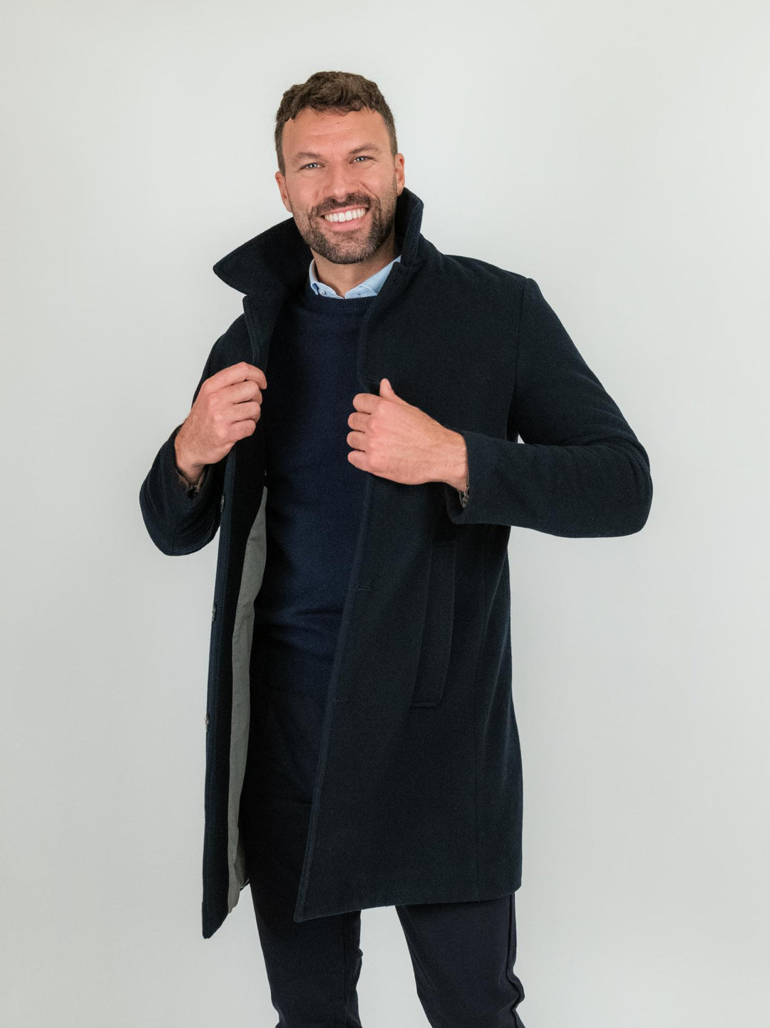 CAPPOTTO MODELLO LODEN BLU NAVY