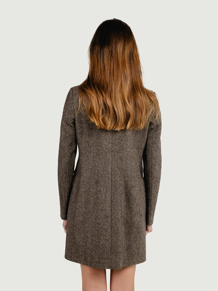 CAPPOTTO MONOPETTO SPIGATO TESTA MORO