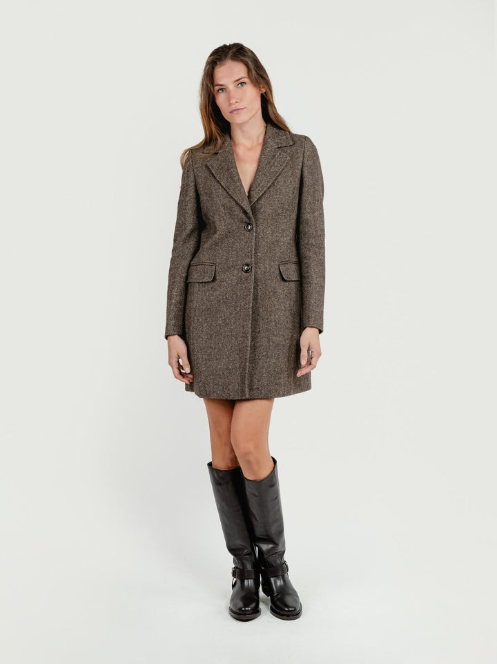 CAPPOTTO MONOPETTO SPIGATO TESTA MORO