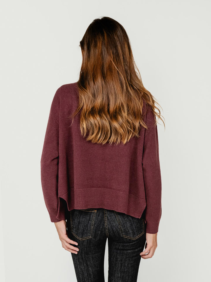 CARDIGAN APERTO BORDEAUX