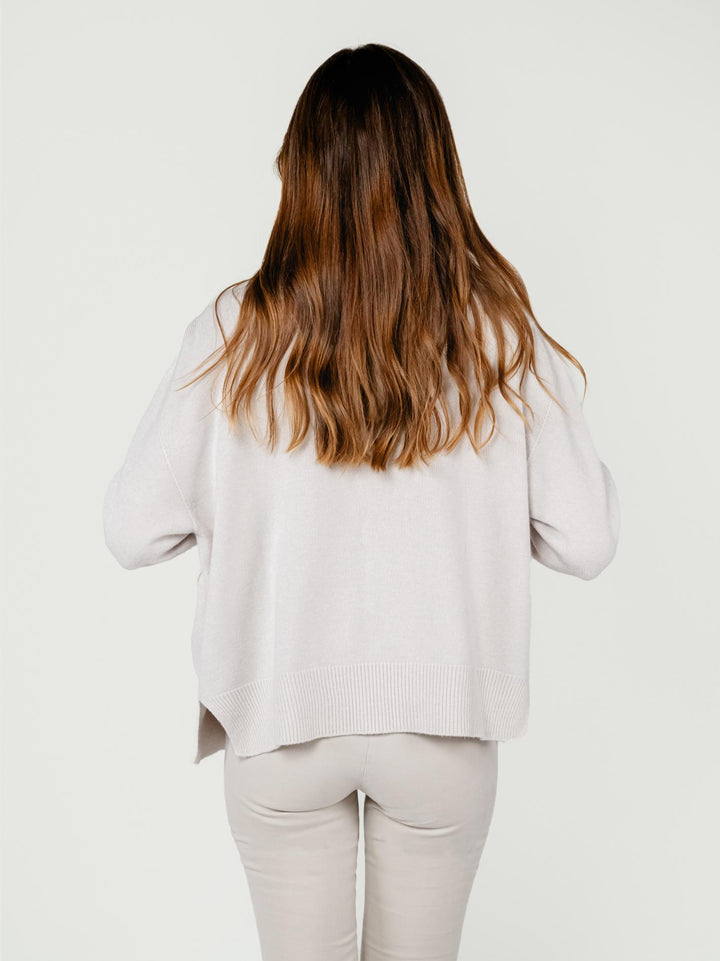 CARDIGAN APERTO COLOR PANNA