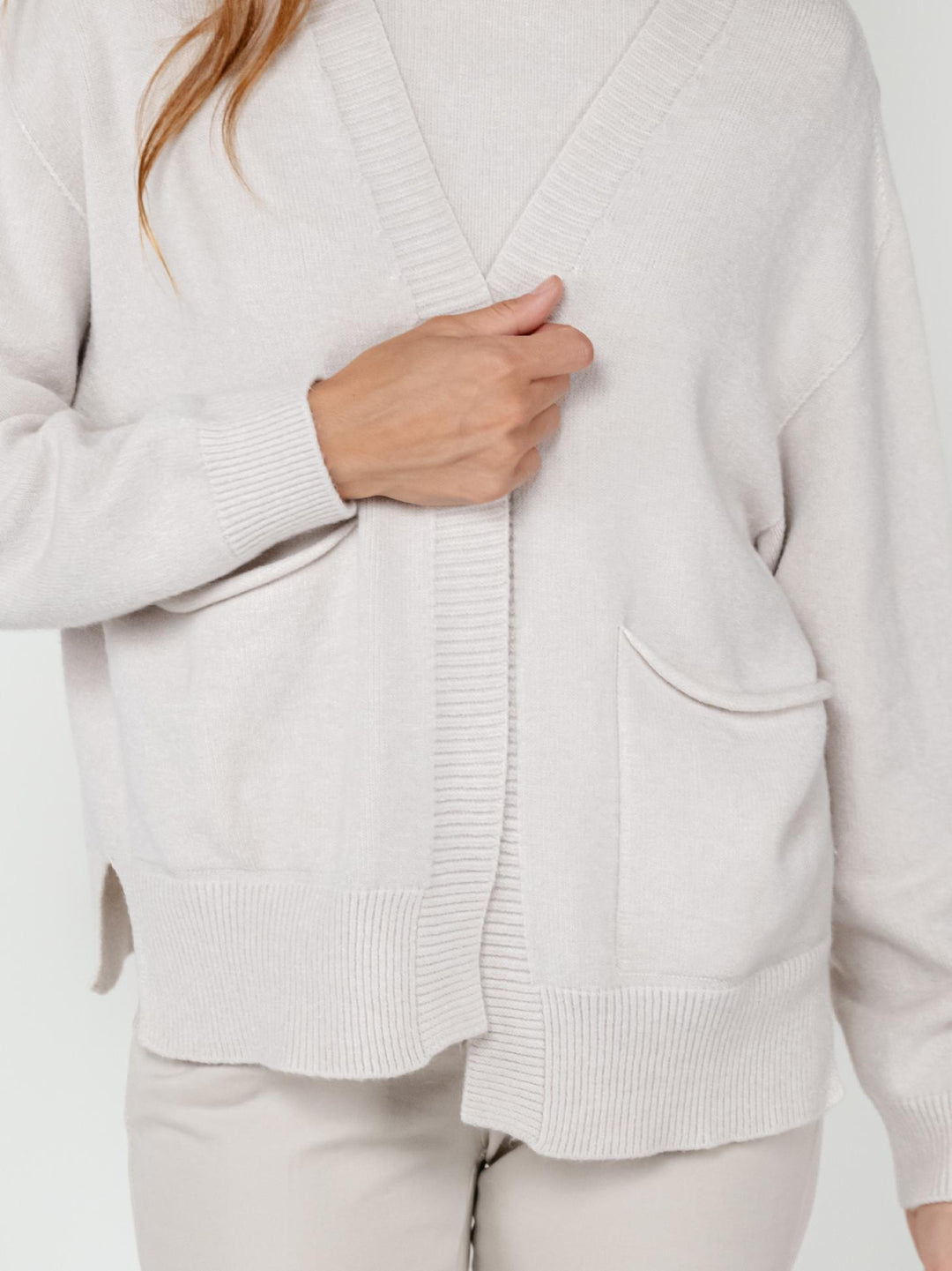 CARDIGAN APERTO COLOR PANNA