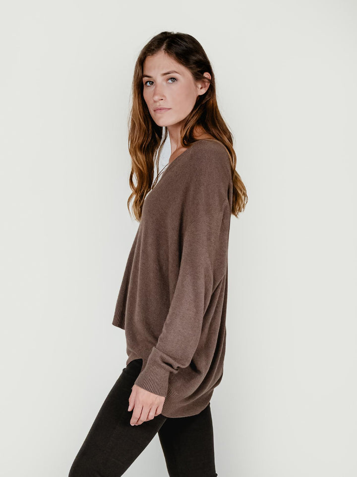 CARDIGAN CON BOTTONI TABACCO