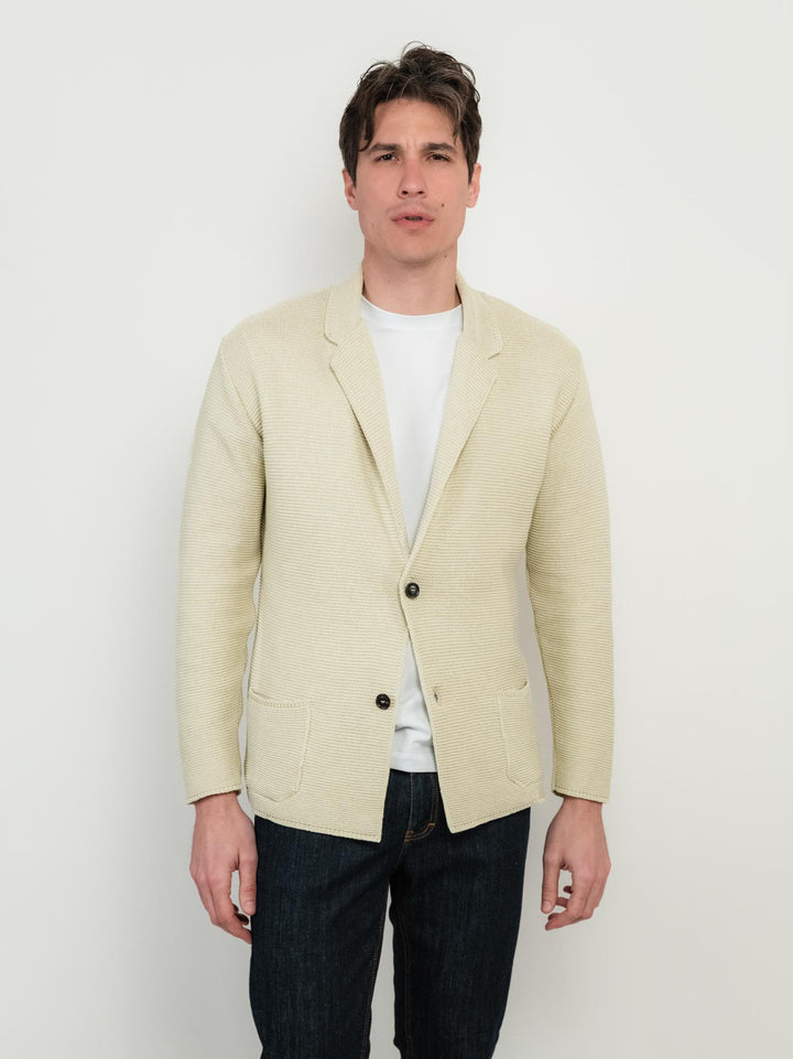 CARDIGAN IN COTONE BEIGE
