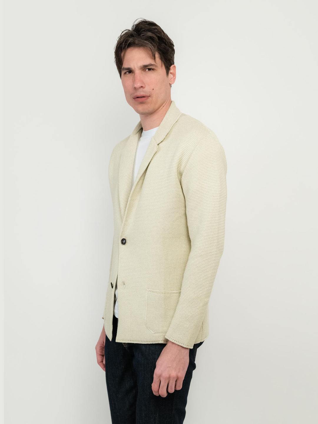 CARDIGAN IN COTONE BEIGE