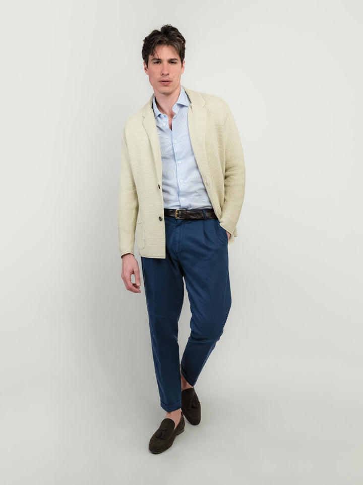 CARDIGAN IN COTONE BEIGE