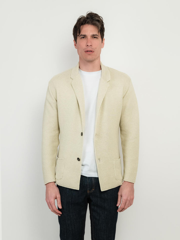 CARDIGAN IN COTONE BEIGE