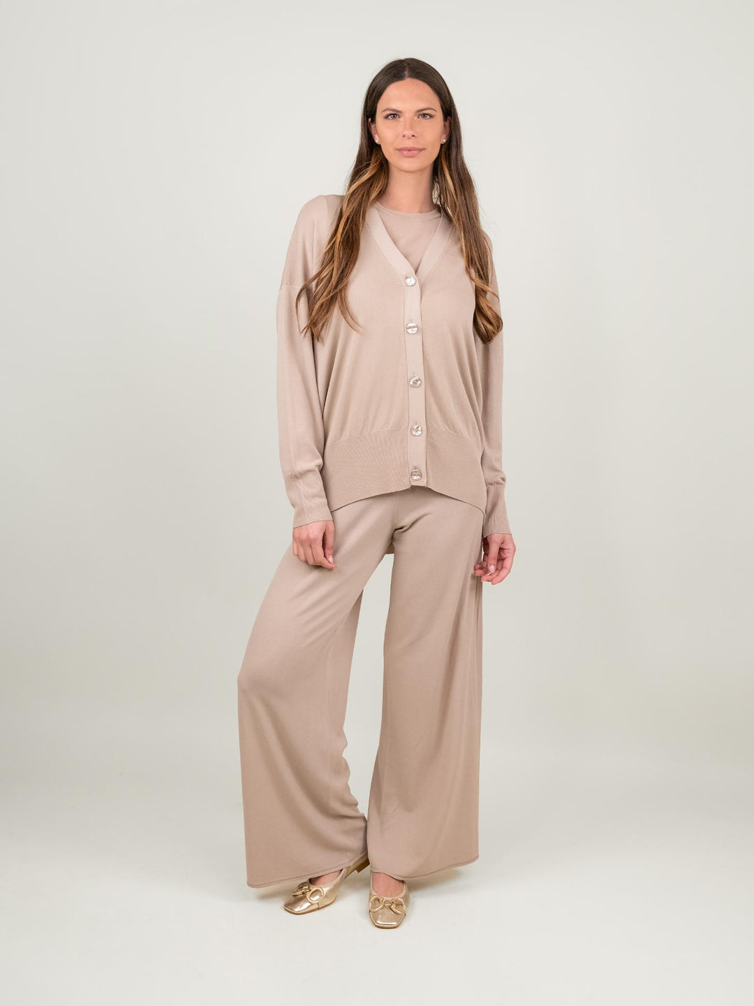 CARDIGAN IN MAGLIA BEIGE