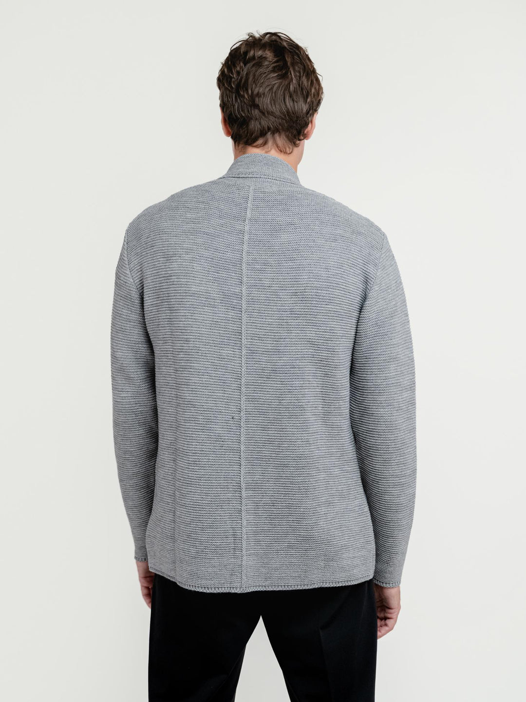 CARDIGAN MISTO LANA GRIGIO