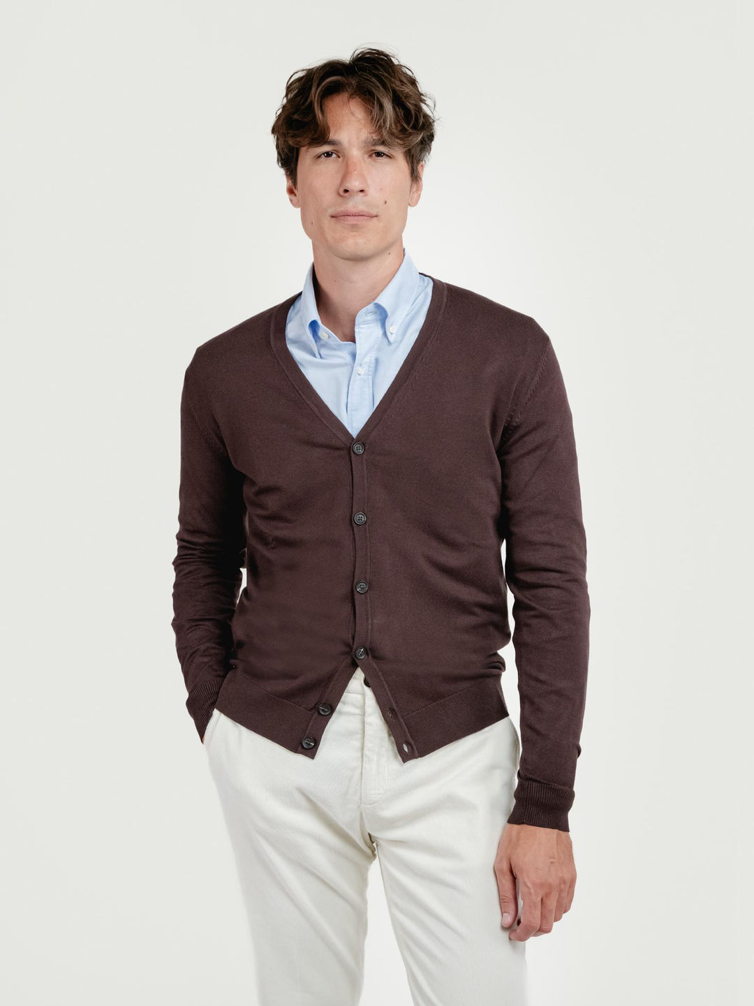 CARDIGAN TESTA MORO