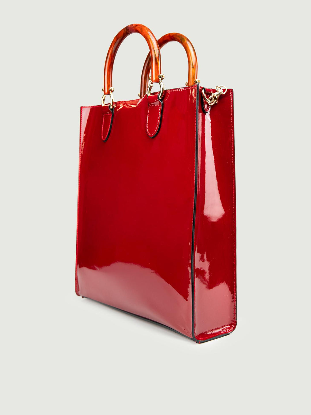 CARTELLA EMPIRE IN VERNICE BORDEAUX