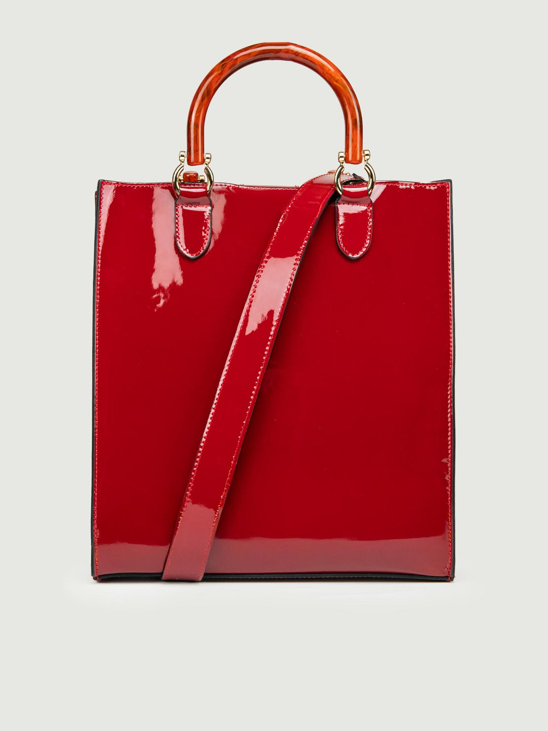 CARTELLA EMPIRE IN VERNICE BORDEAUX