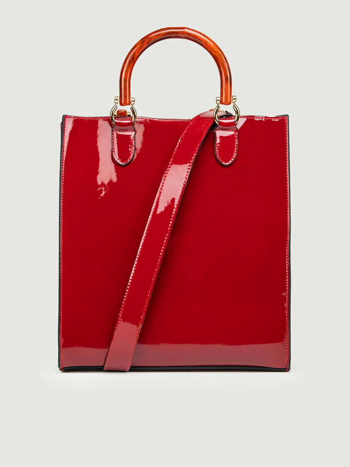 CARTELLA EMPIRE IN VERNICE BORDEAUX