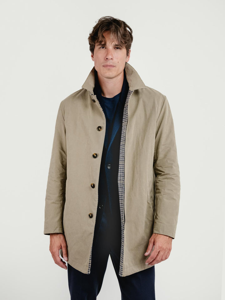 CAR COAT IMPERMEABILE BRANDO COLOR FANGO