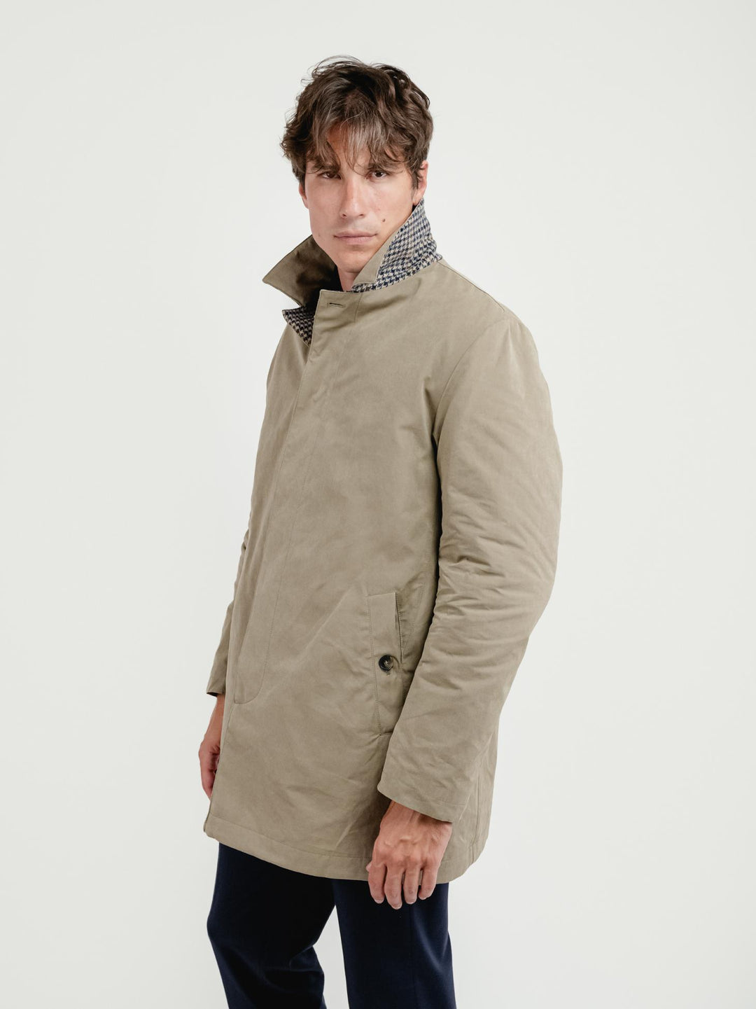 CAR COAT IMPERMEABILE BRANDO COLOR FANGO