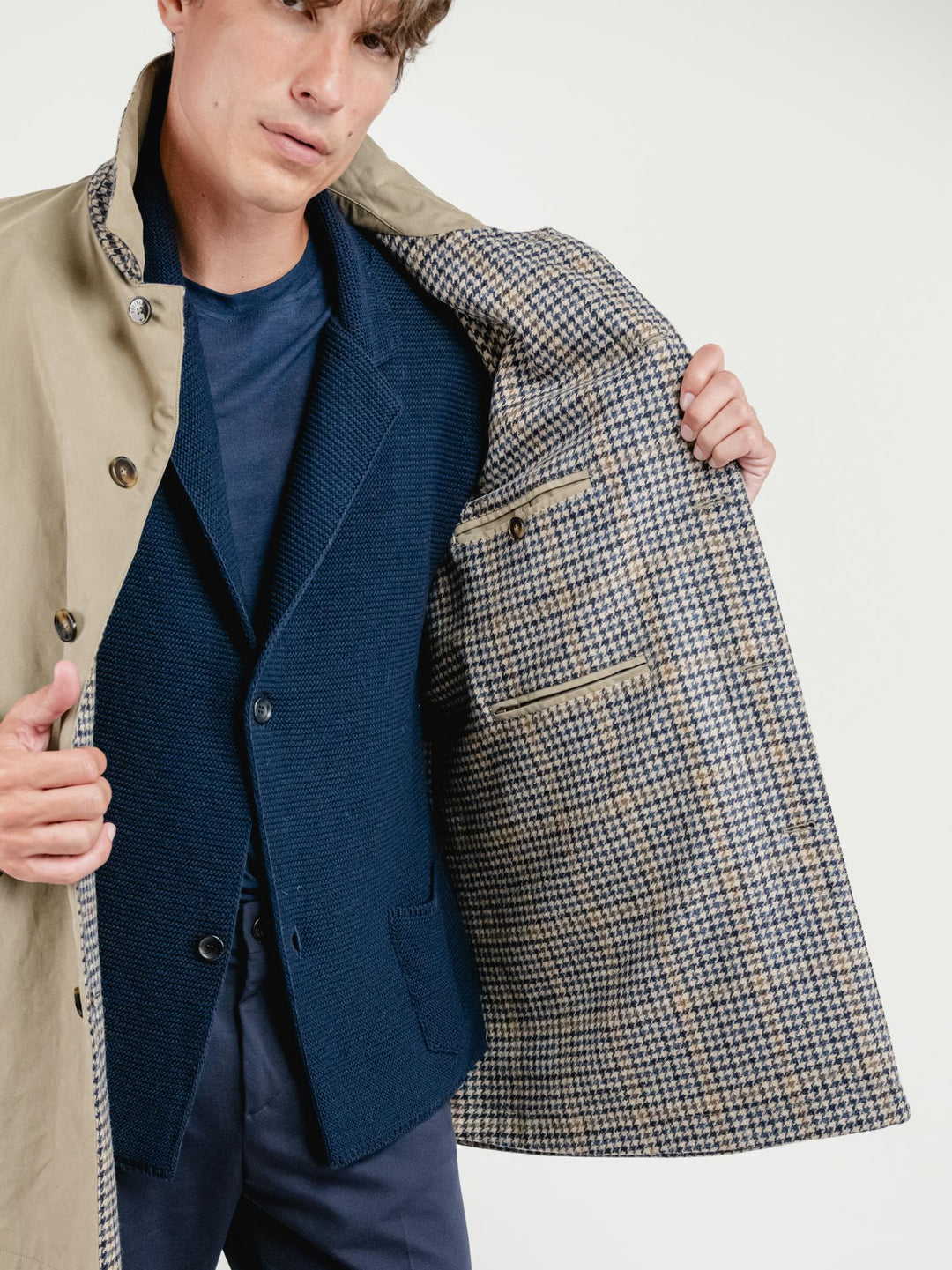 CAR COAT IMPERMEABILE BRANDO COLOR FANGO