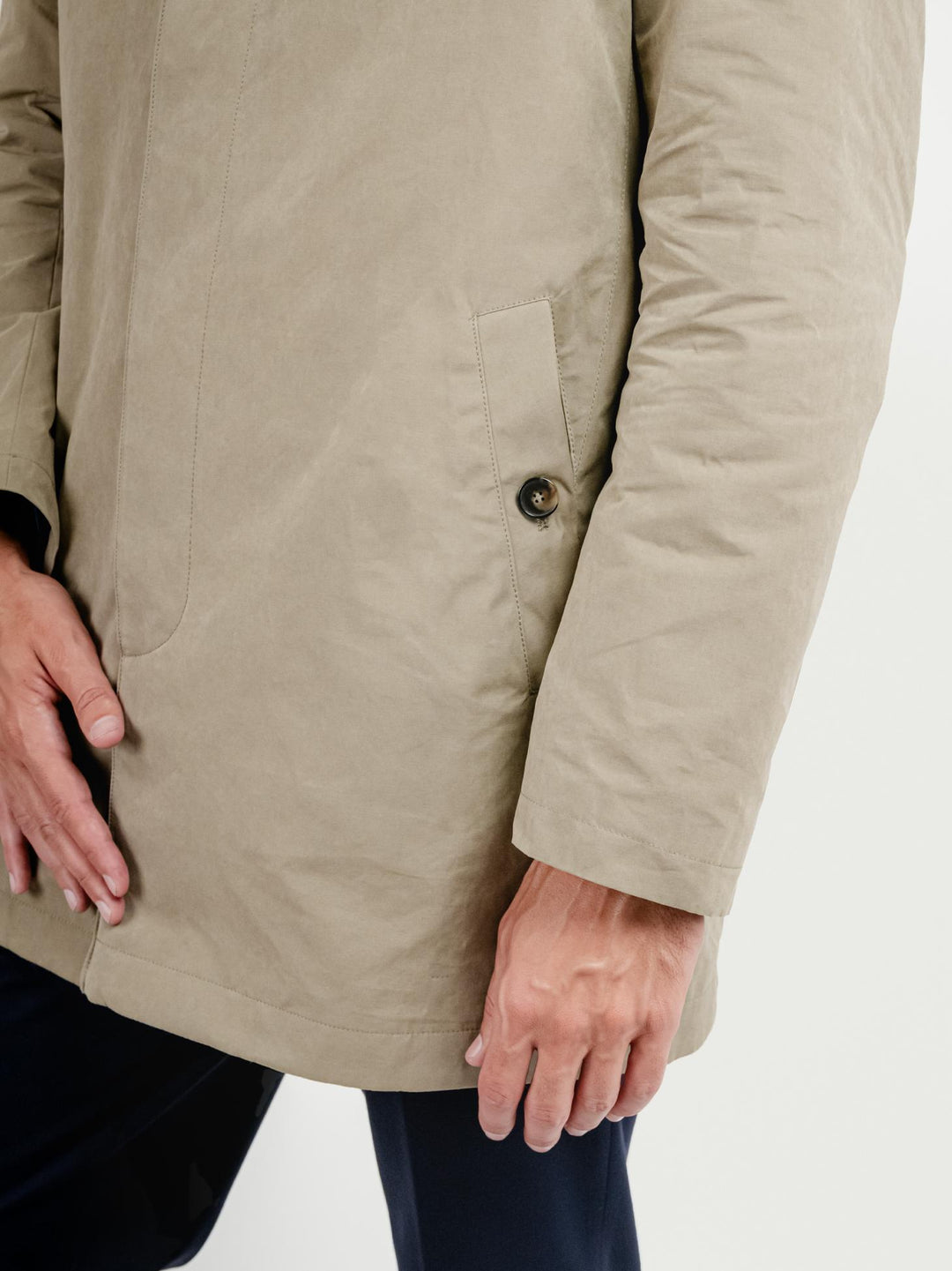 CAR COAT IMPERMEABILE BRANDO COLOR FANGO