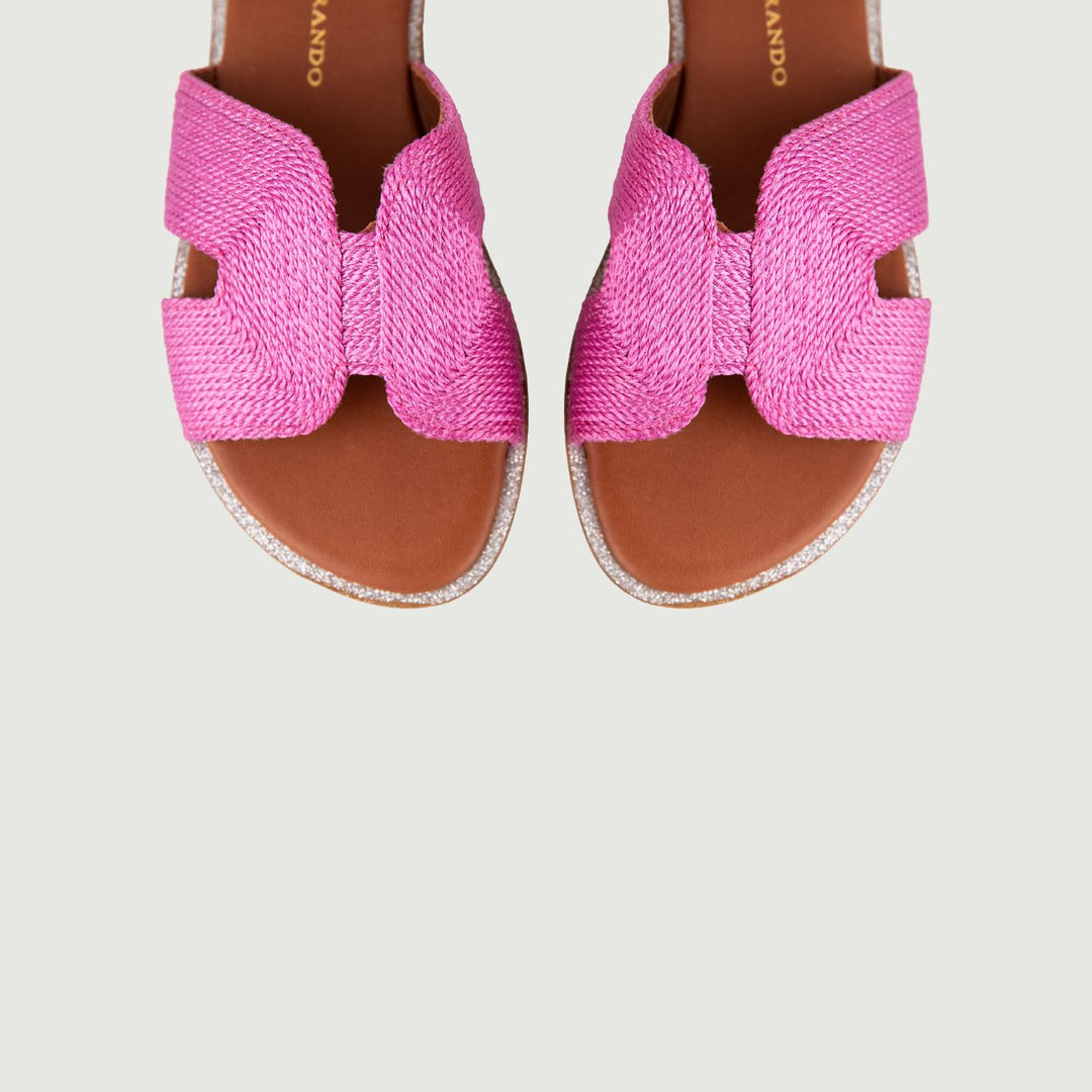 CIABATTINA CON FASCIA FUCSIA