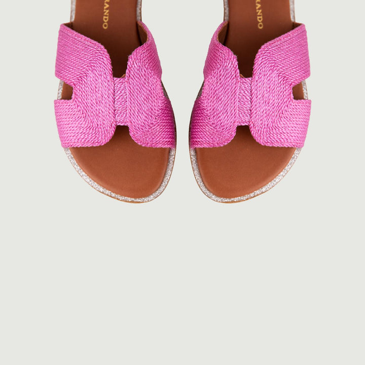CIABATTINA CON FASCIA FUCSIA
