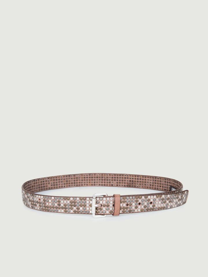 CINTURA IN PELLE CON BORCHIE