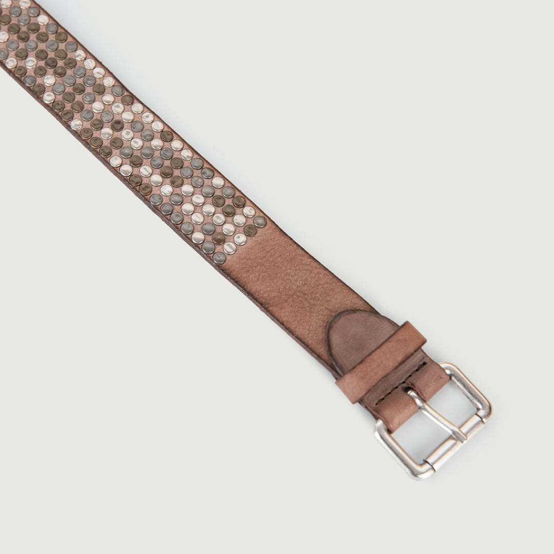CINTURA IN PELLE CON BORCHIE