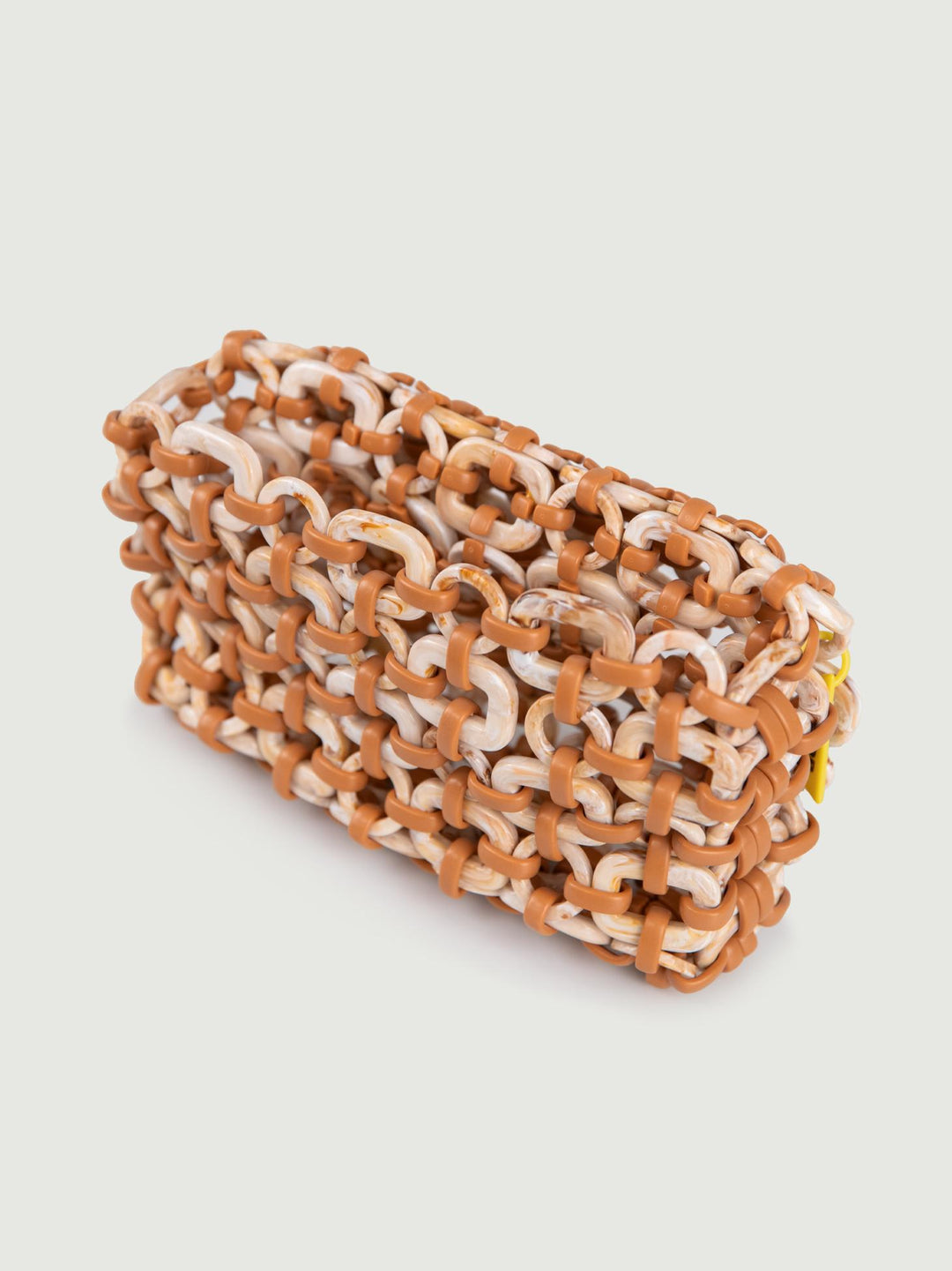 CLUTCH SHELL IN RESINA MULTICOLOR BEIGE
