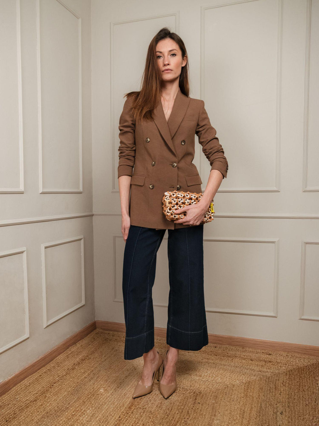 CLUTCH SHELL IN RESINA MULTICOLOR BEIGE