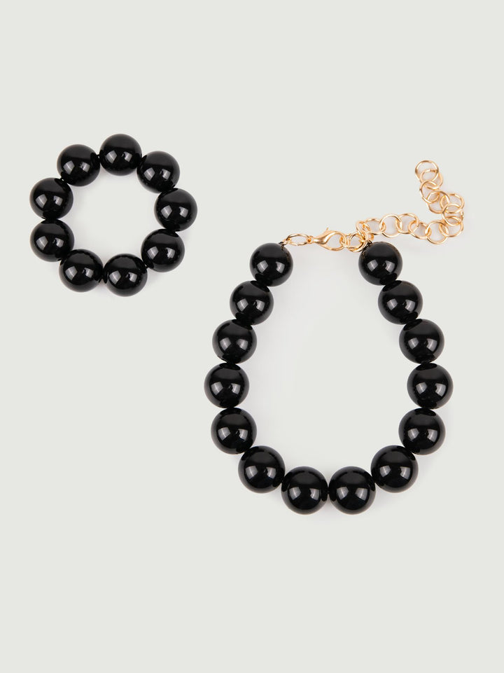 COLLANA BUBBLE IN RESINA NERA