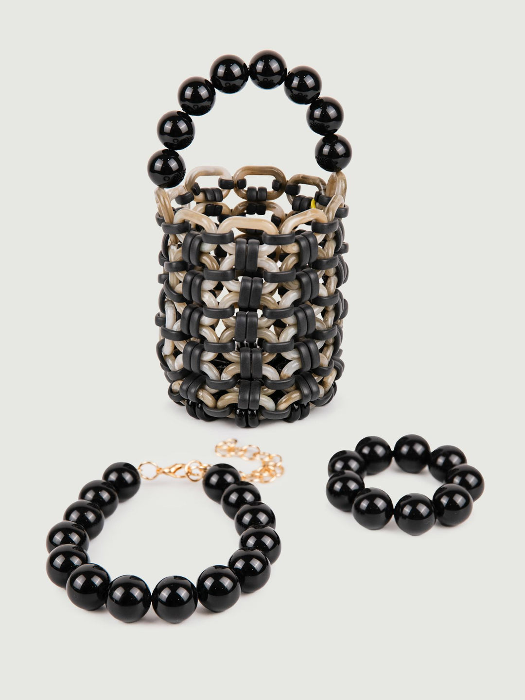 COLLANA BUBBLE IN RESINA NERA