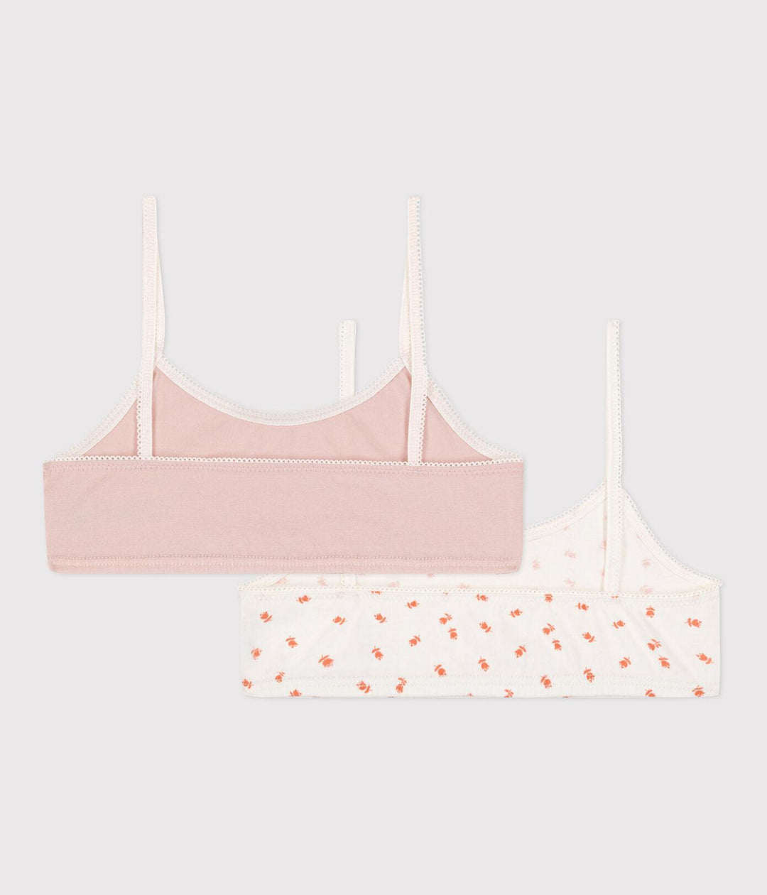 CONFEZIONE DA 2 BRASSIÈRE IN COTONE ED ELASTAM PER BAMBINA