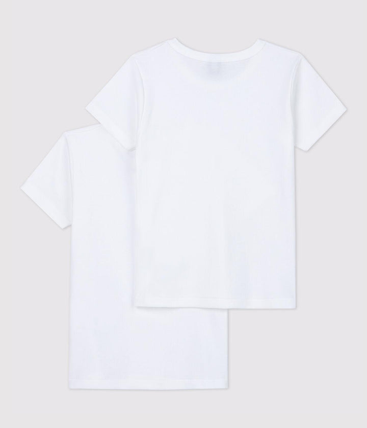 CONFEZIONE DA 2 T-SHIRT MANICA CORTA BIANCHE BAMBINO