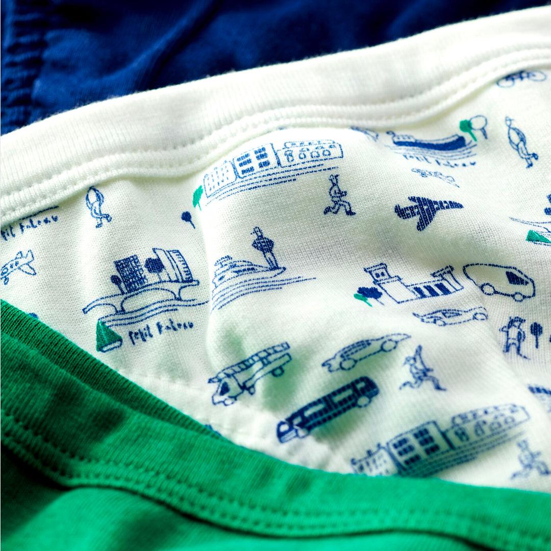 CONFEZIONE DA 3 SLIP BAMBINO FANTASIA IN COTONE
