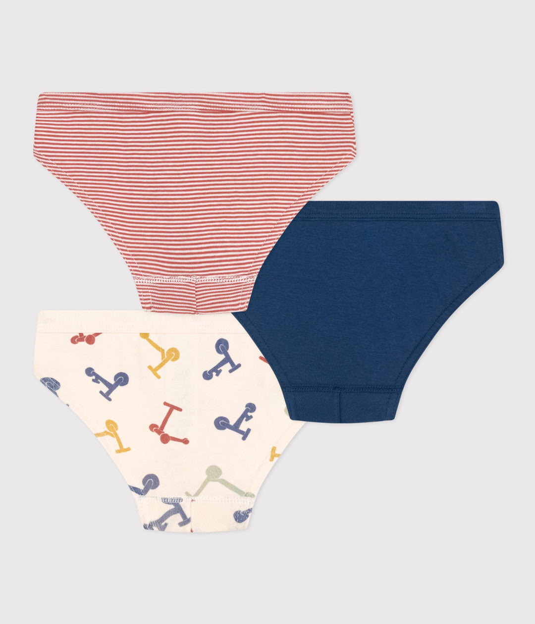 CONFEZIONE DA 3 SLIP CON MONOPATTINO IN COTONE BAMBINO