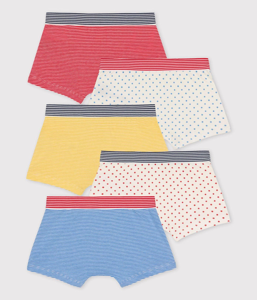 CONFEZIONE DA 5 BOXER BAMBINO IN COTONE BIOLOGICO